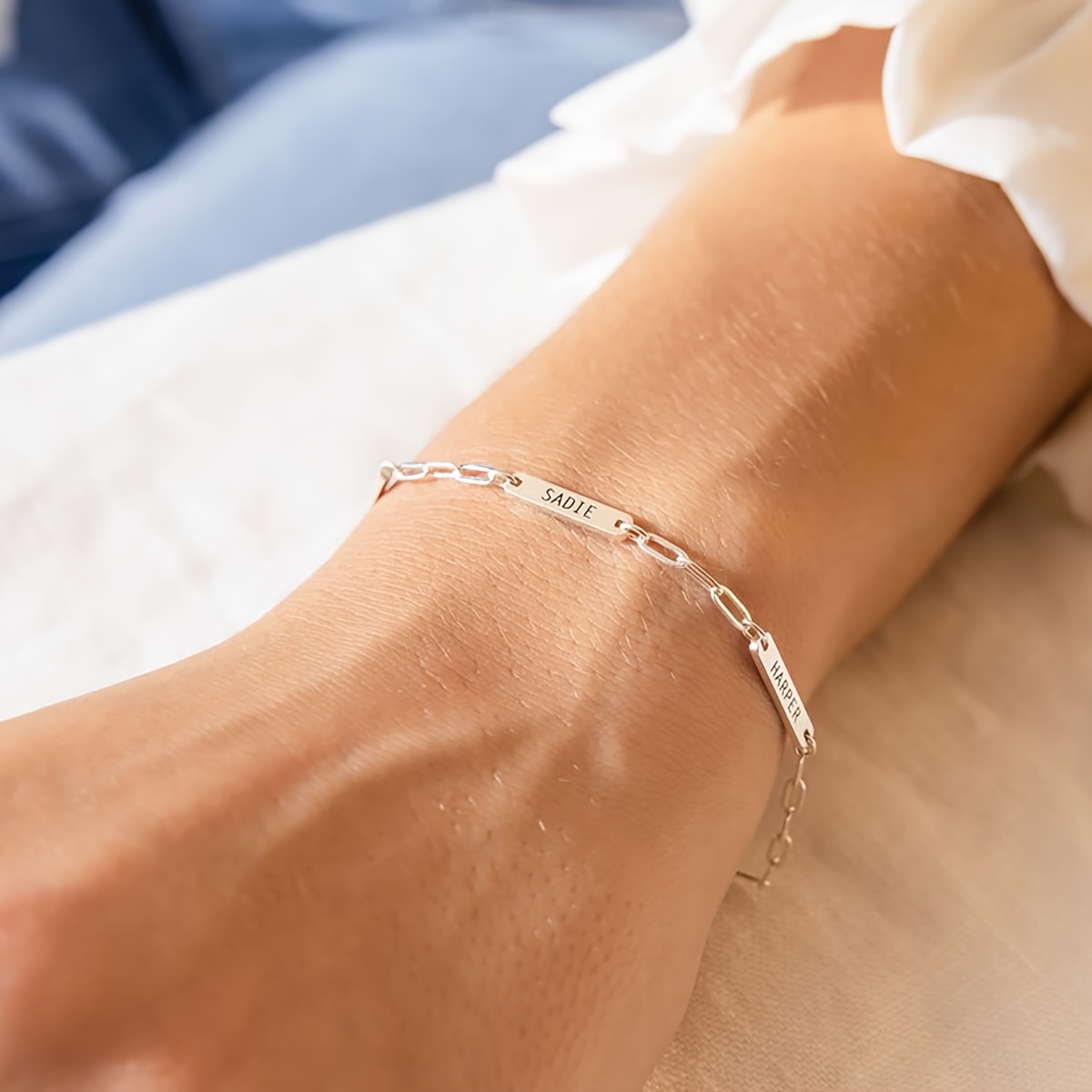 Personalized 18K Plated Stainless Steel Name Bracelet — Custom Gift